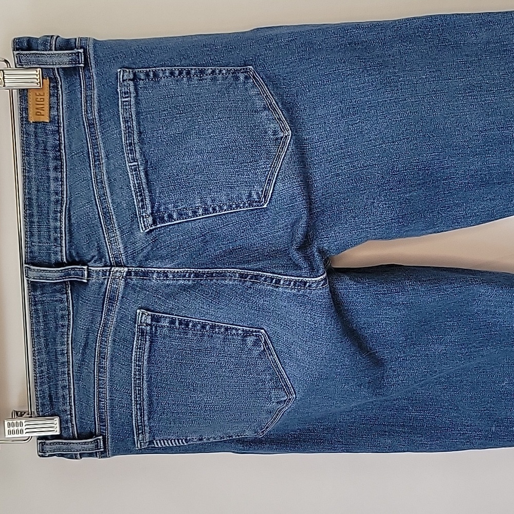 Paige Verdugo Ankle Jeans Wash Rugged Fray Hem Med. Wash Size 28 - Picture 6 of 16